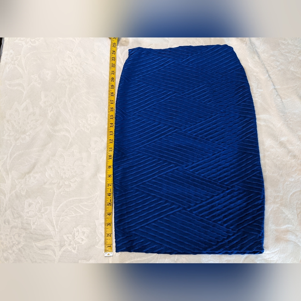 Blue pencil skirt